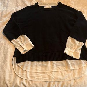Brochu Walker cashmere blend sweater with built in blouse